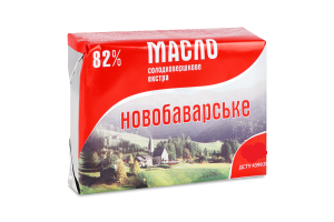 Масло солодковершкове екстра 82% ТМ Новобаварське 180г
